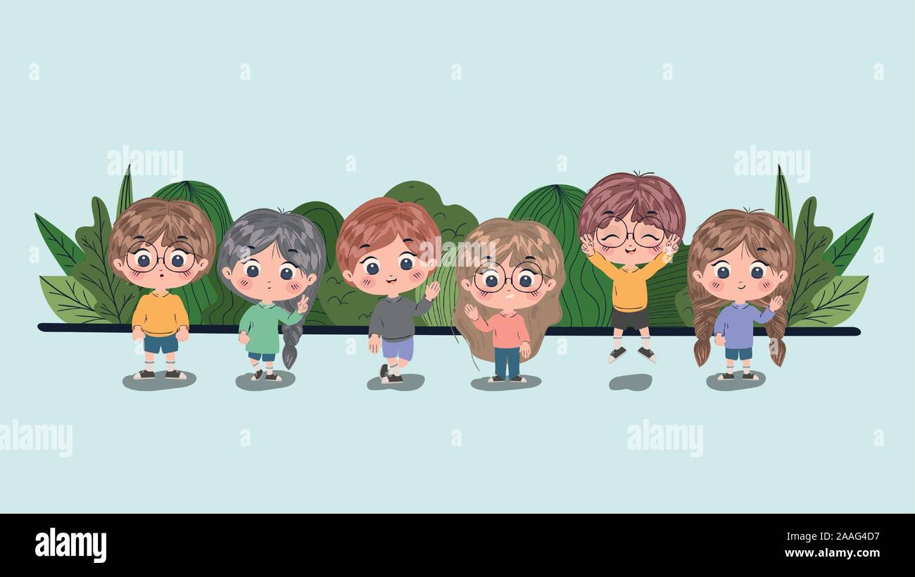 Girls and boys cartoons vector design Stock Vector Image & Art - Alamy