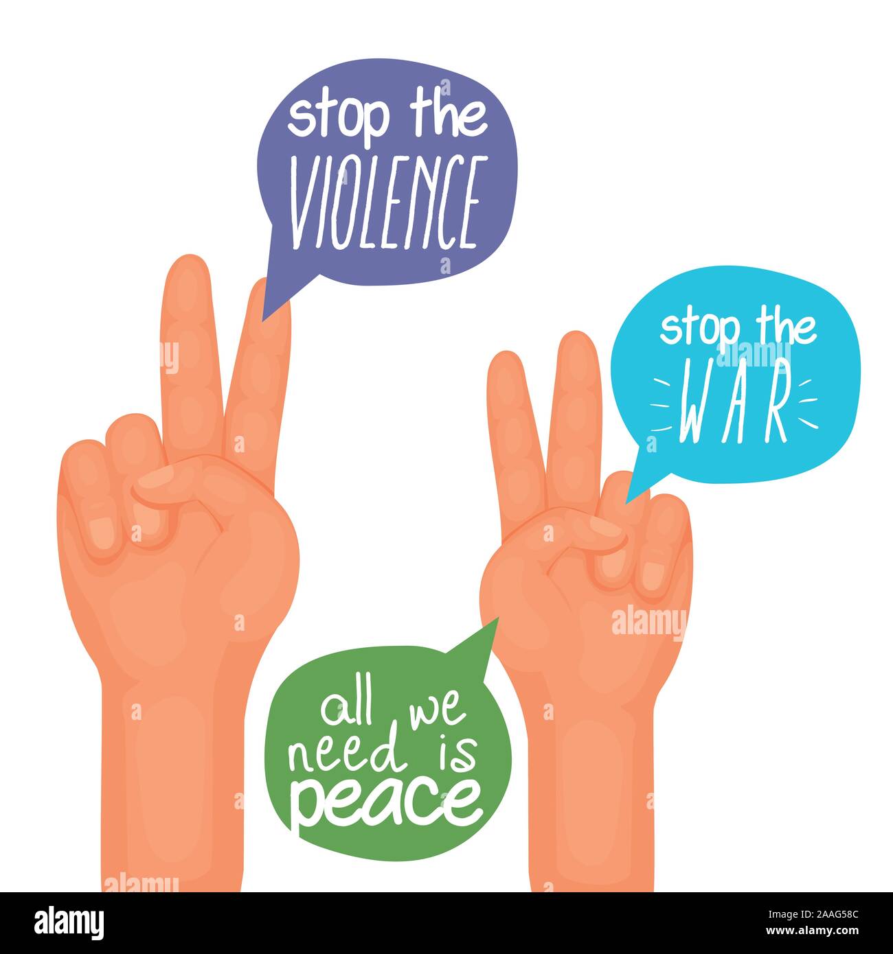 Hand sign of human rights concept vector design Stock Vector Image ...