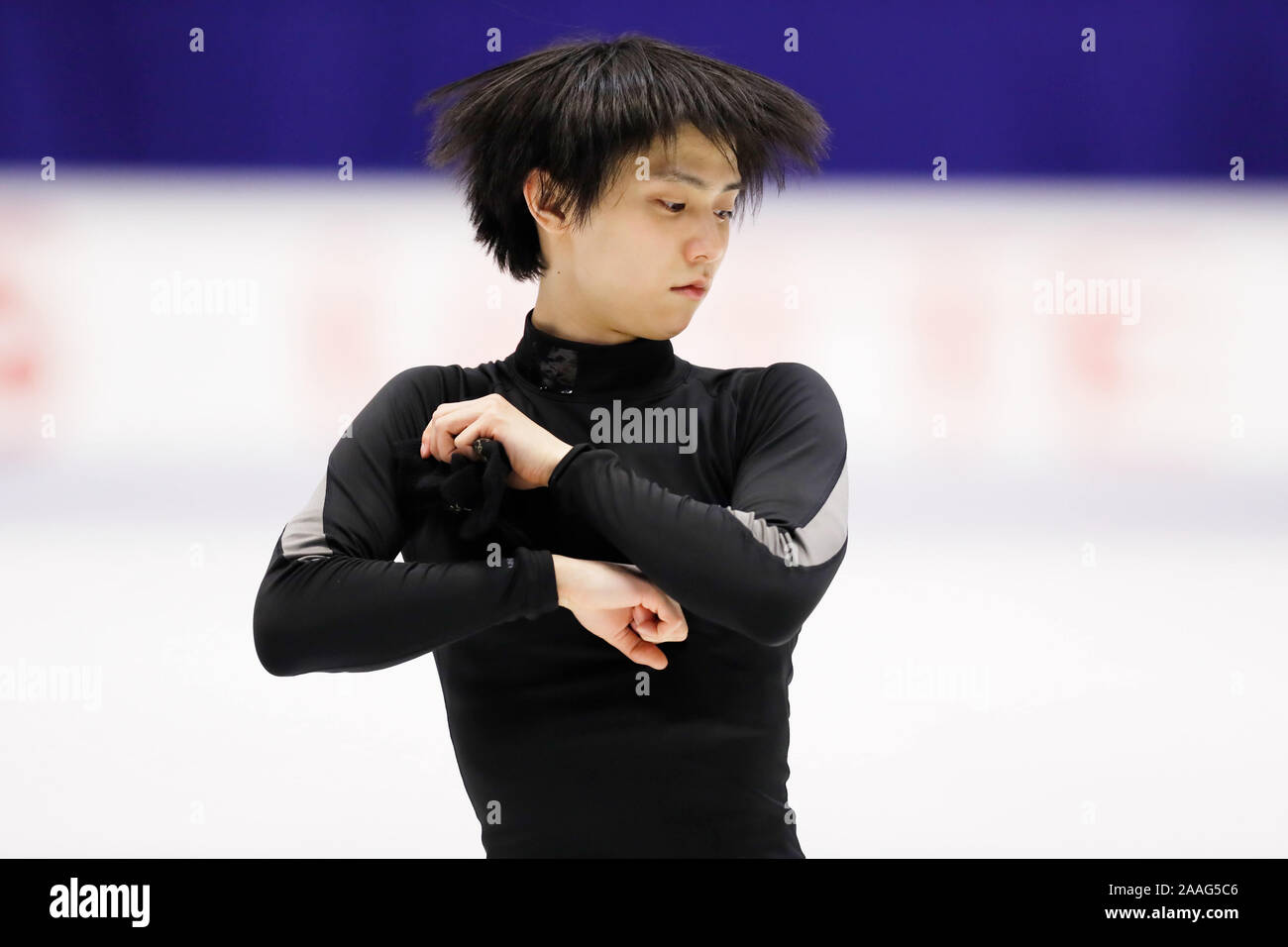 Makomanai Sekisuiheim Ice Arena Hokkaido Japan 21st Nov 19 Yuzuru Hanyu Jpn November 21 19 Figure Skating Isu Grand Prix Of Figure Skating 19 Nhk Trophy Men S Practice At Makomanai