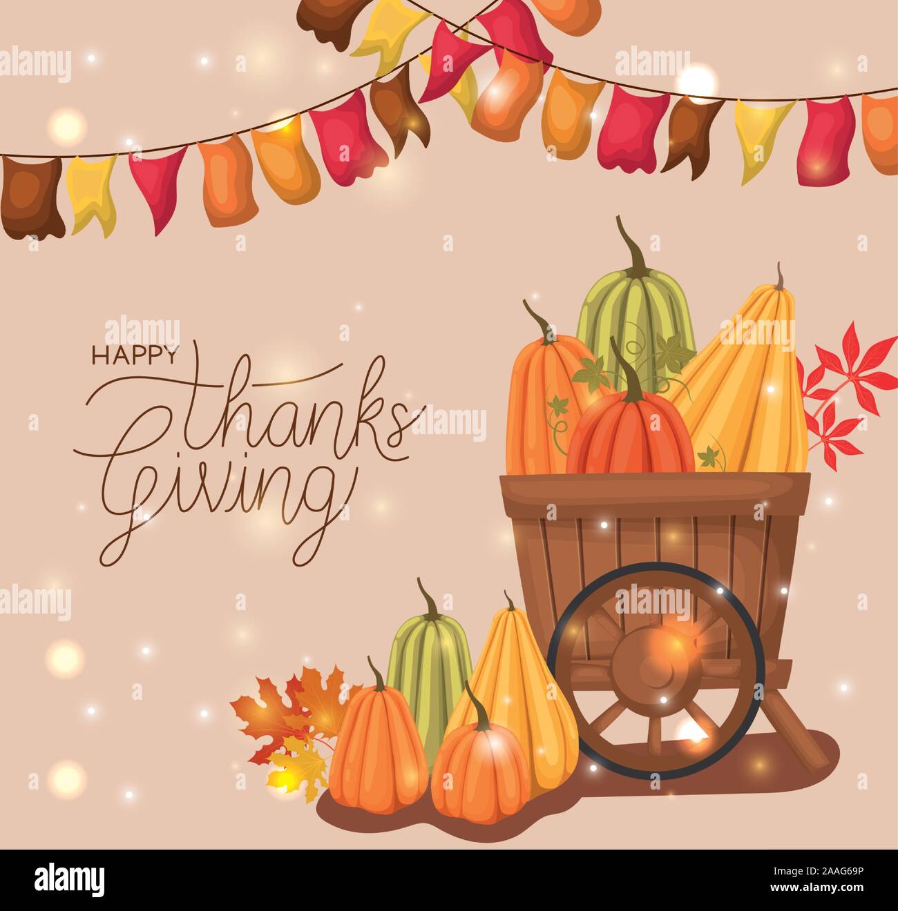 Happy thanksgiving day vector design Stock Vector Image & Art - Alamy