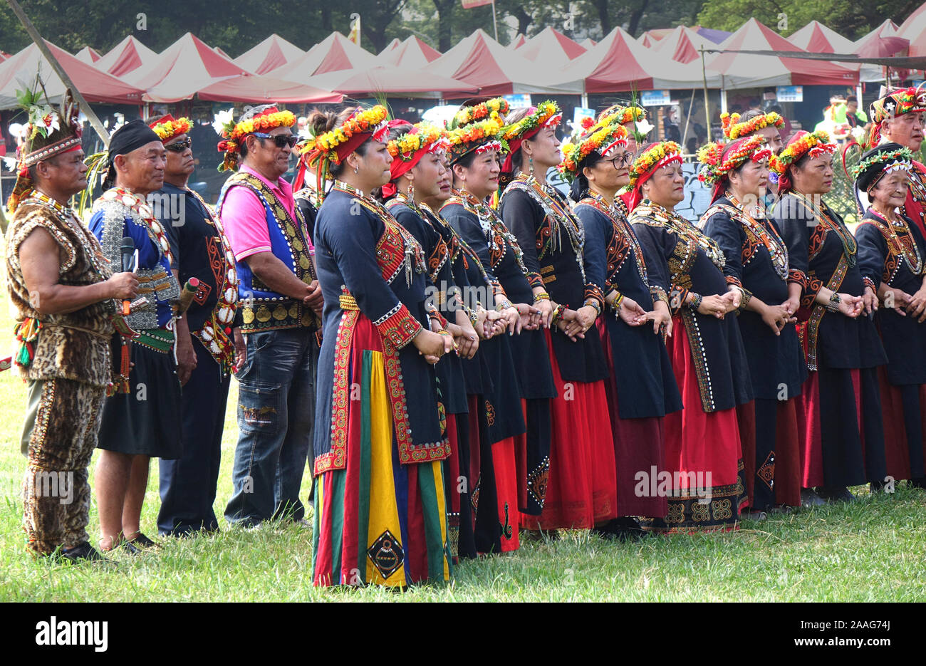 KAOHSIUNG, TAIWAN -- SEPTEMBER 28, 2019: Men and women of the