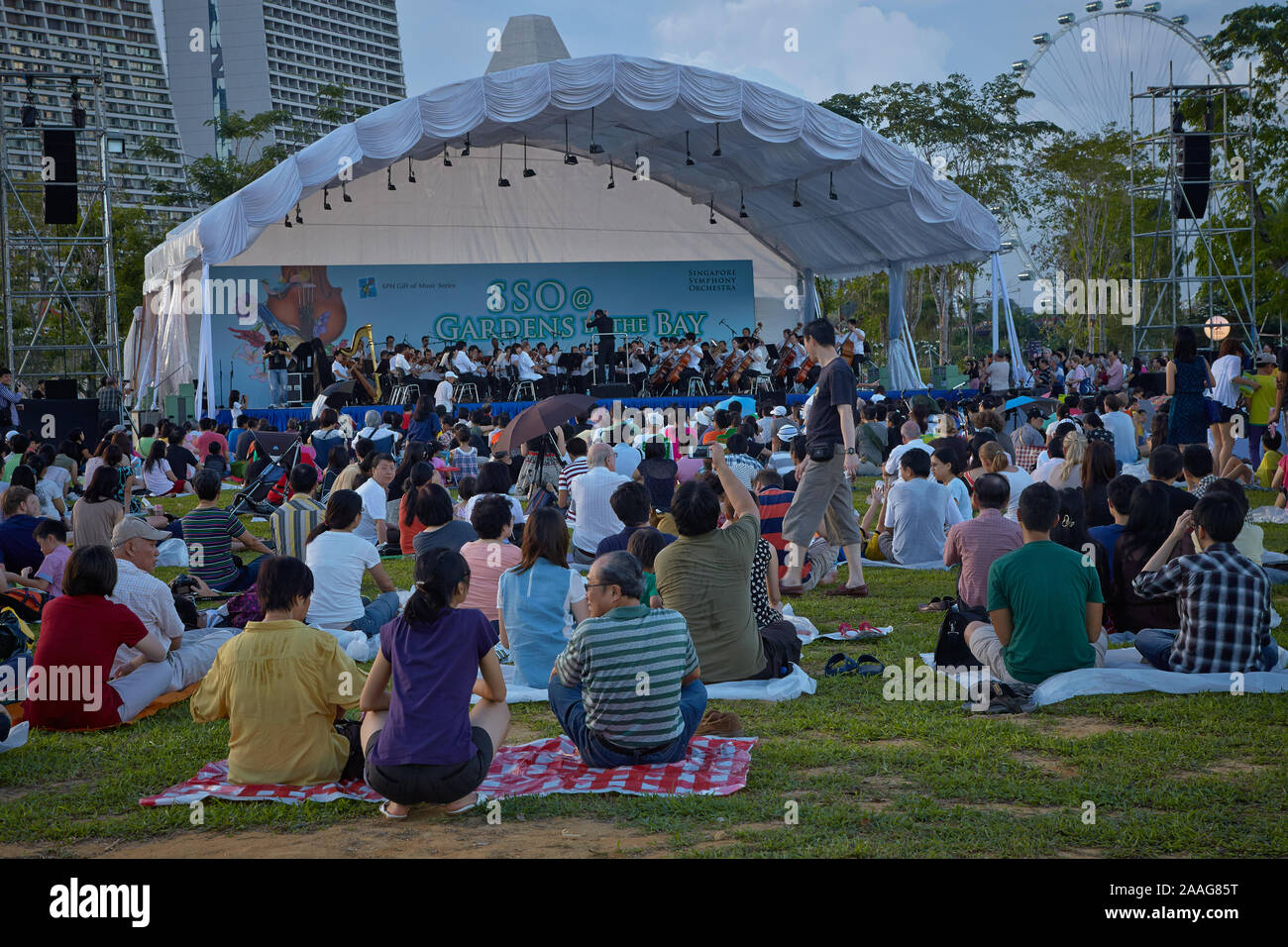 SINGAPORE - JULY 21, 2012: Concert in the Park in Singapore on July 21, 2012. Stock Photo