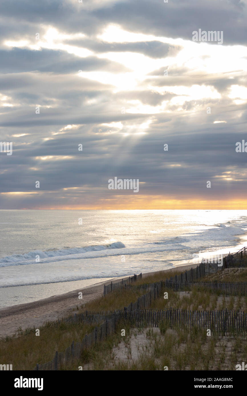 Atlantic Ocean coastline at sunset in the off season Stock Photo - Alamy