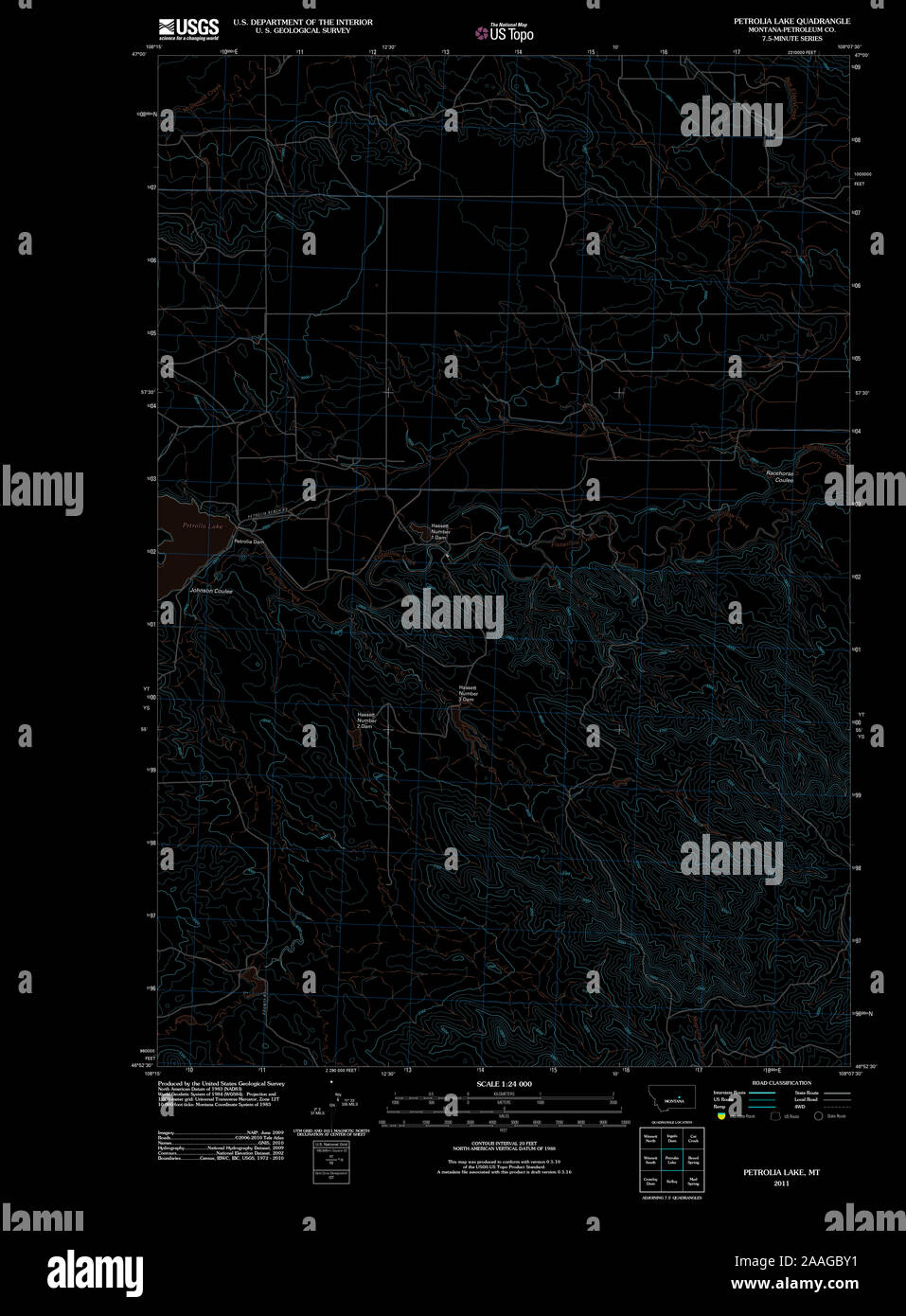 USGS TOPO Map Montana MT Petrolia Lake 20110613 TM Inverted Restoration