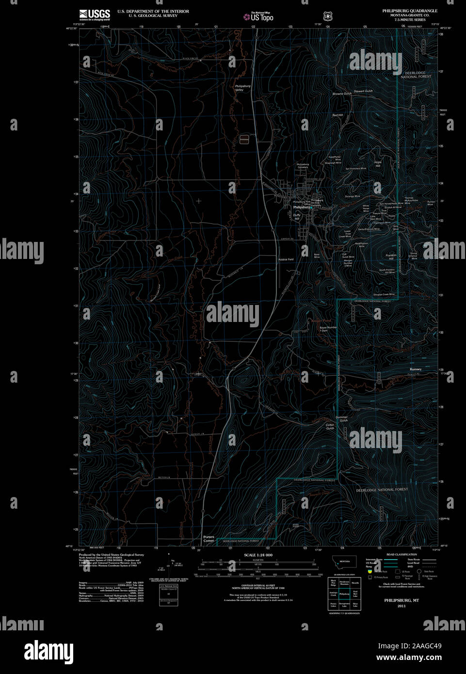 Map of philipsburg montana hi-res stock photography and images - Alamy