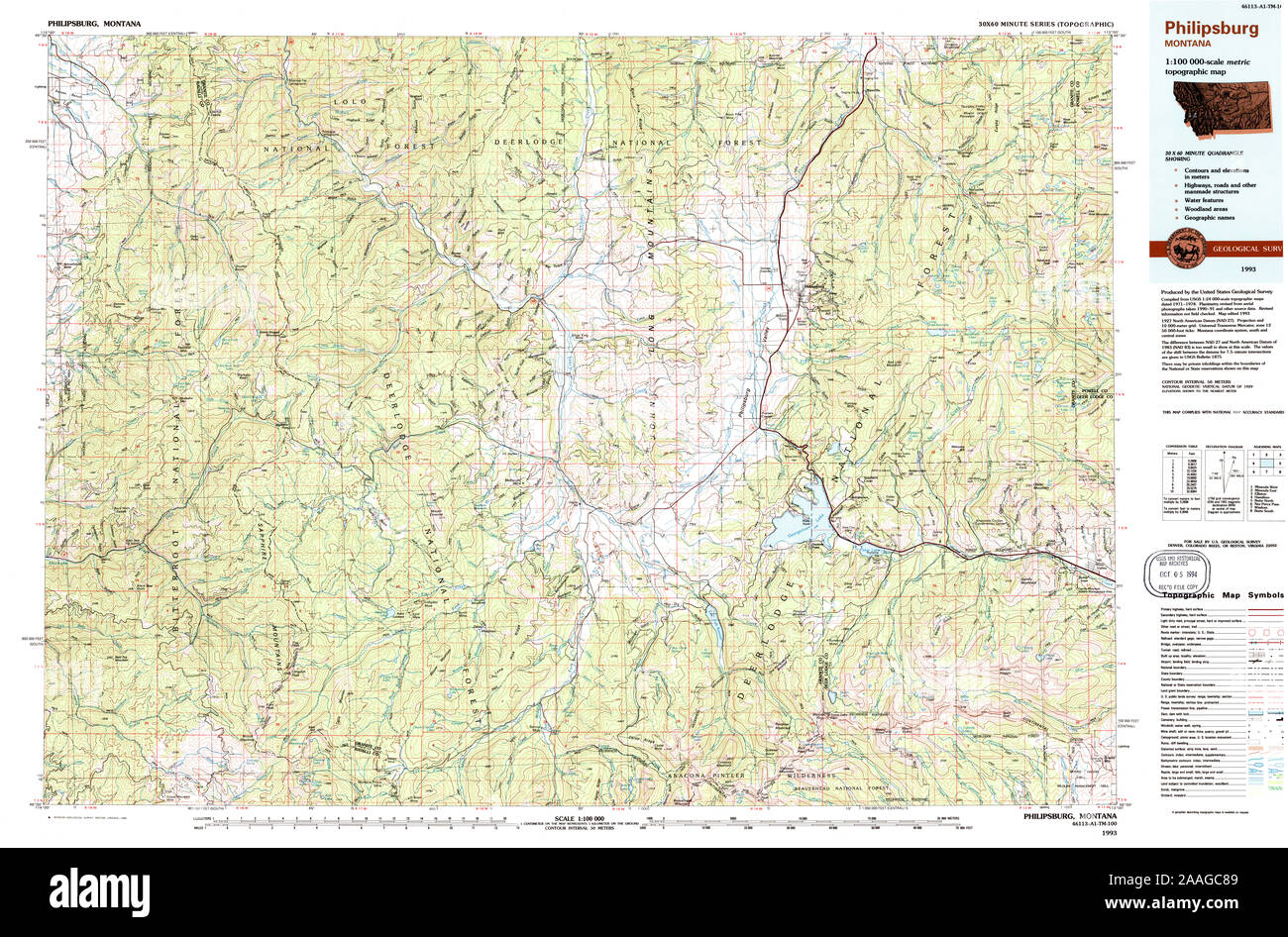 Map of philipsburg montana Cut Out Stock Images & Pictures - Alamy