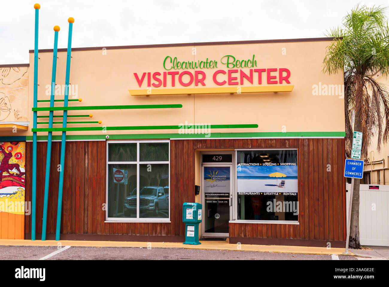 The Clearwater Beach Visitor Center and Chamber of Commerce building on