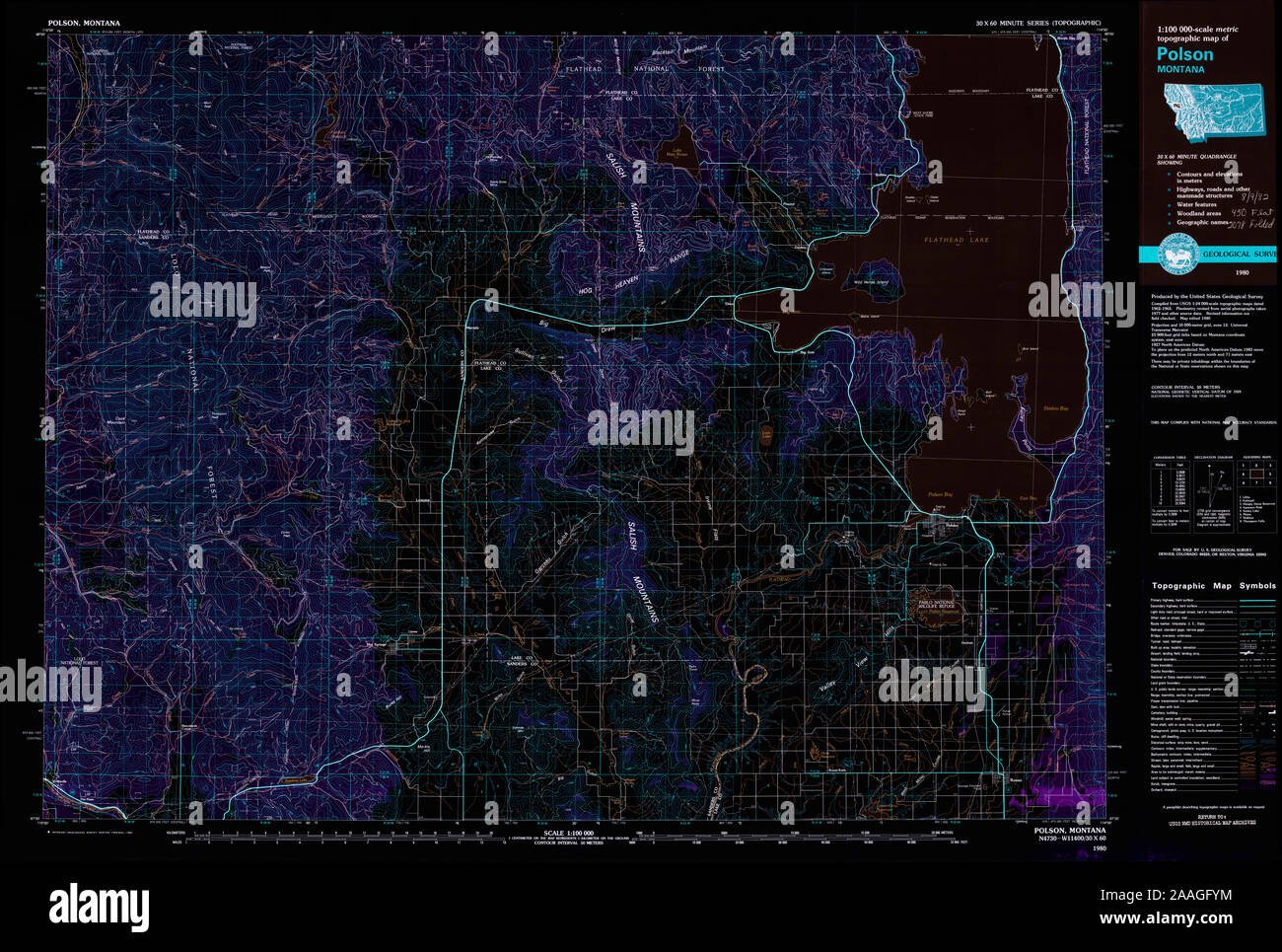 Map of polson hi-res stock photography and images - Alamy