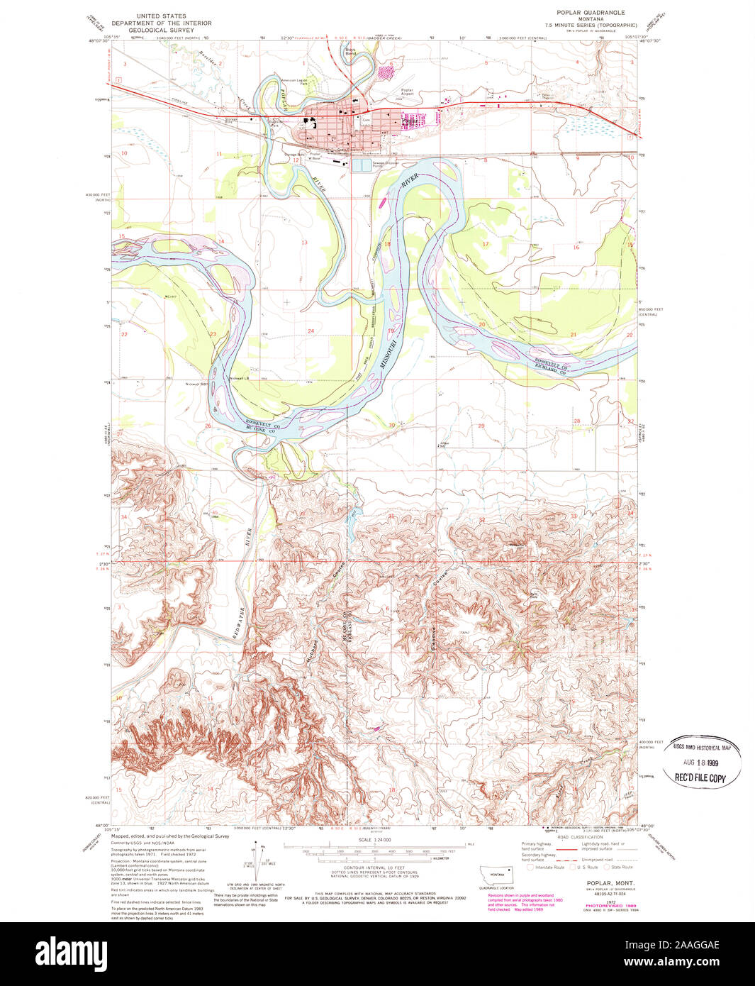 Map of poplar montana Cut Out Stock Images & Pictures Alamy
