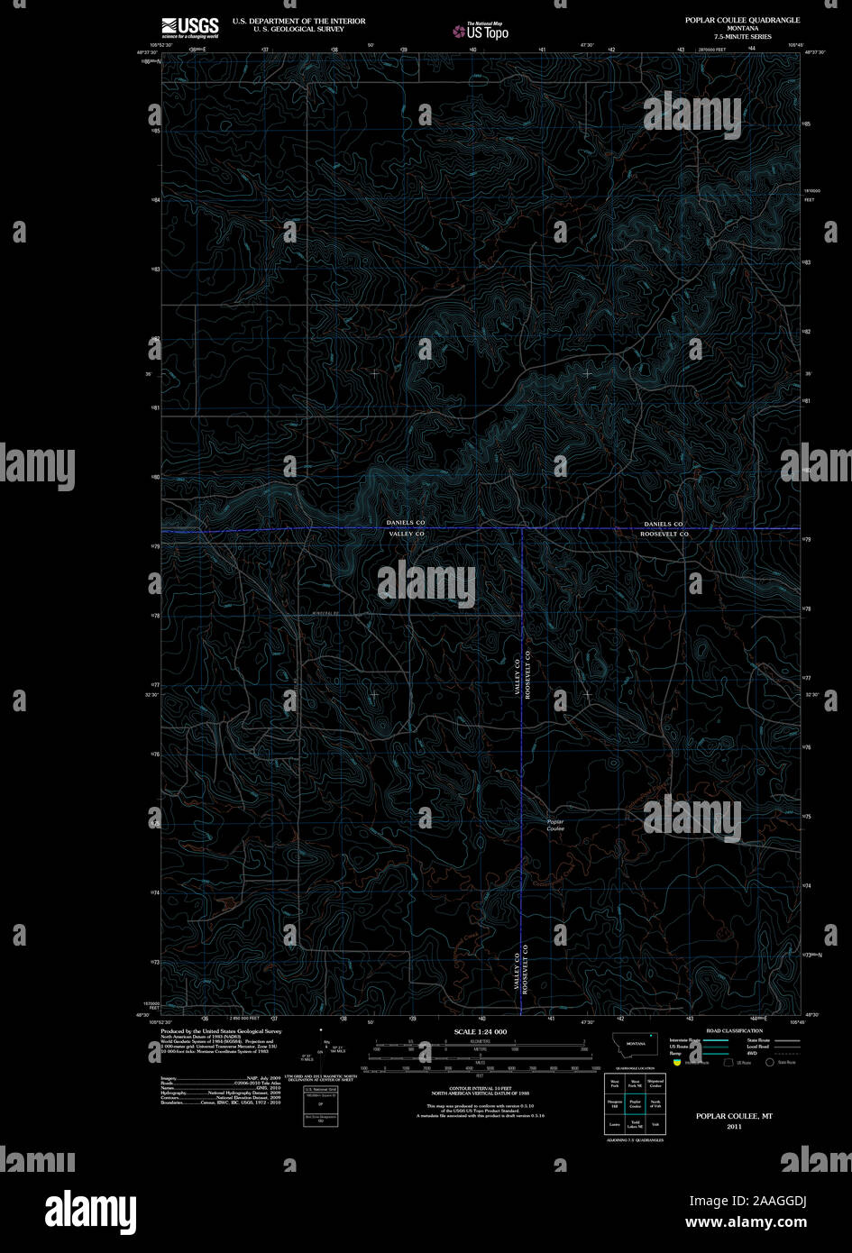Map of poplar montana hires stock photography and images Alamy