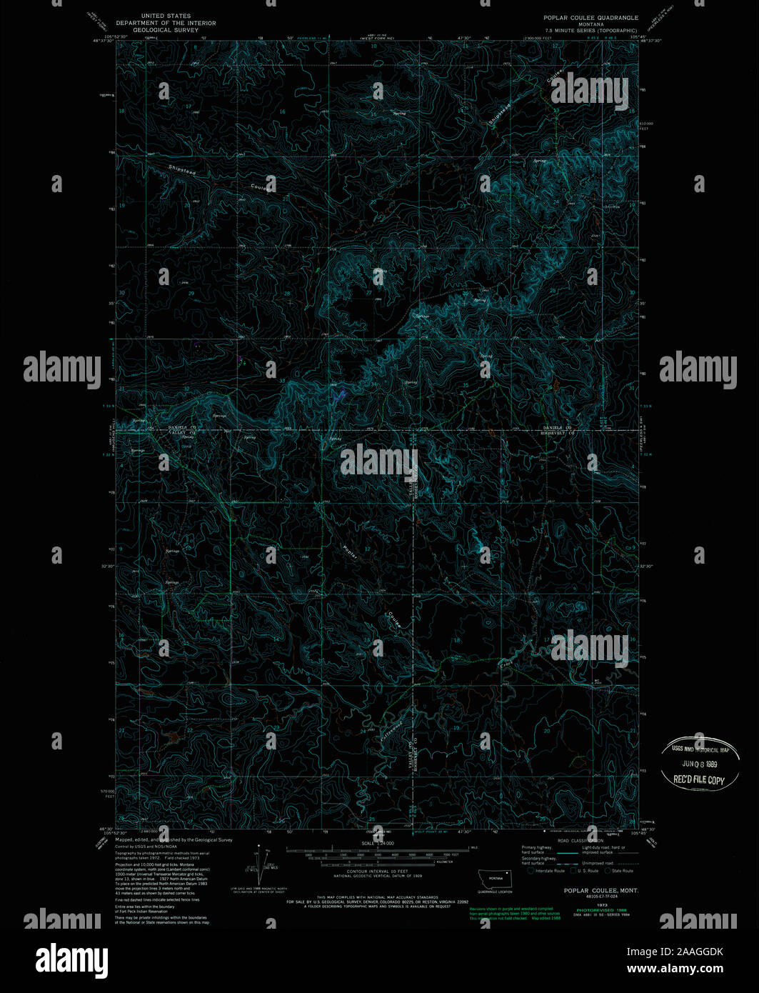 Map of poplar montana hires stock photography and images Alamy