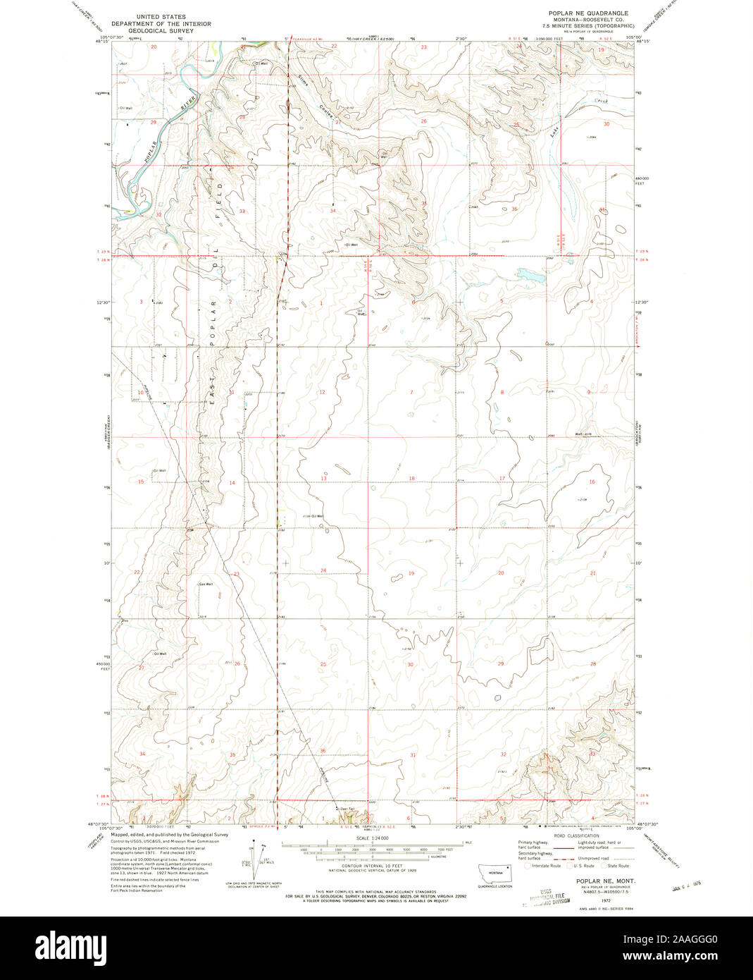 Map of poplar montana Cut Out Stock Images & Pictures Alamy