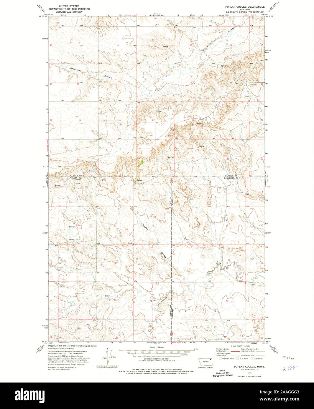 Map of poplar montana hires stock photography and images Alamy
