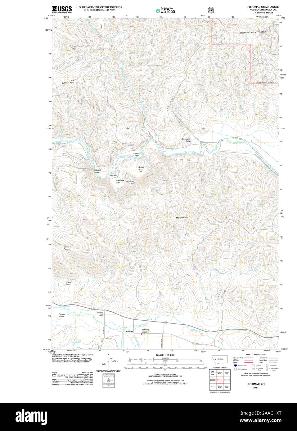 Map of potomac montana hi-res stock photography and images - Alamy