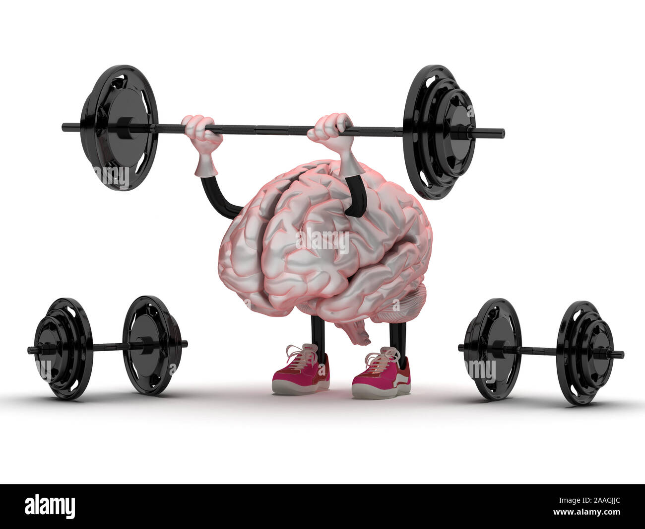 Brain exercice - Human brain mental health concept - 3d render Stock Photo