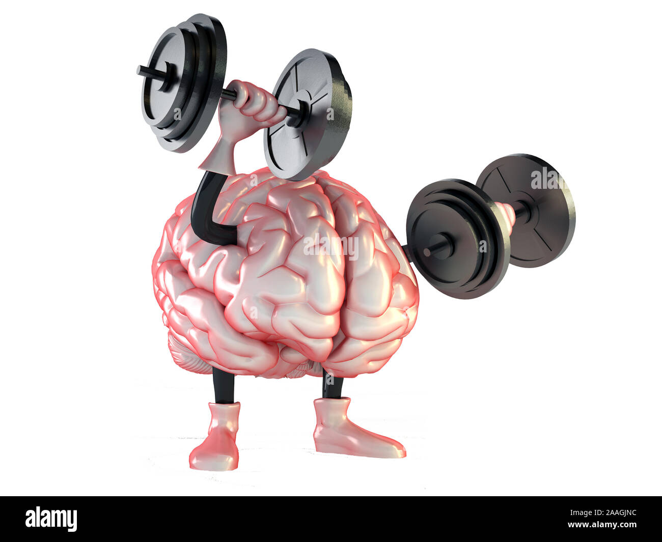Brain exercice - Human brain mental health concept - 3d render Stock Photo