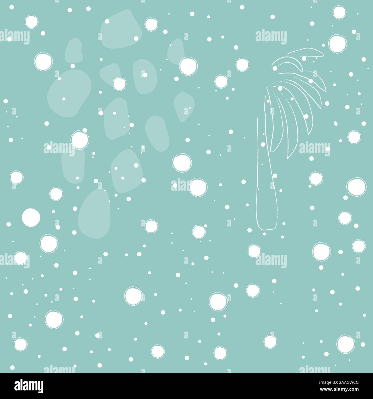 Seamless Pattern with Palms. Scandinavian Style. Vector Illustration Stock Vector