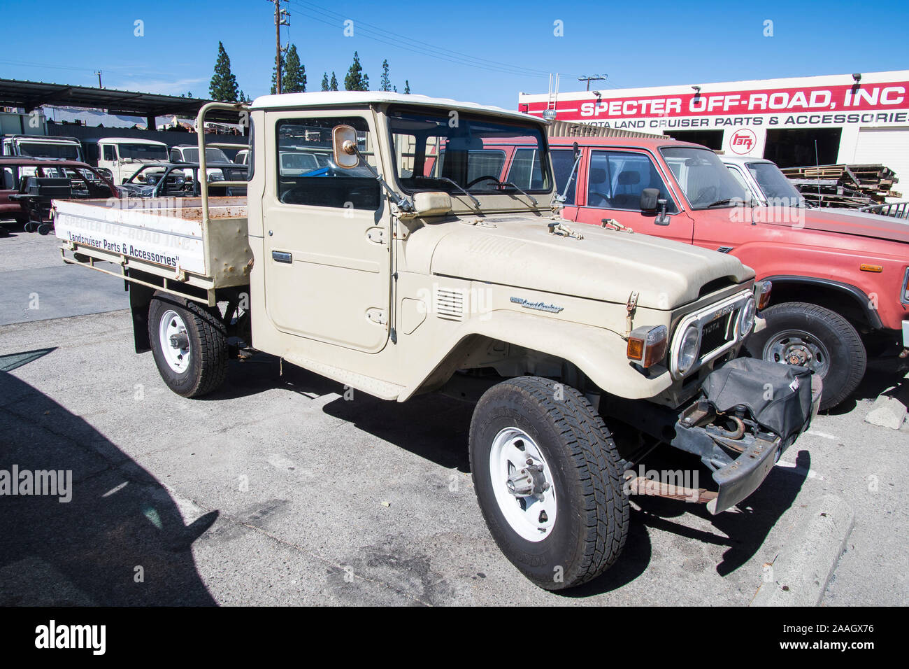 Stock Photo Toyota Land Cruiser exhibit at Spectre OffRoad in Los