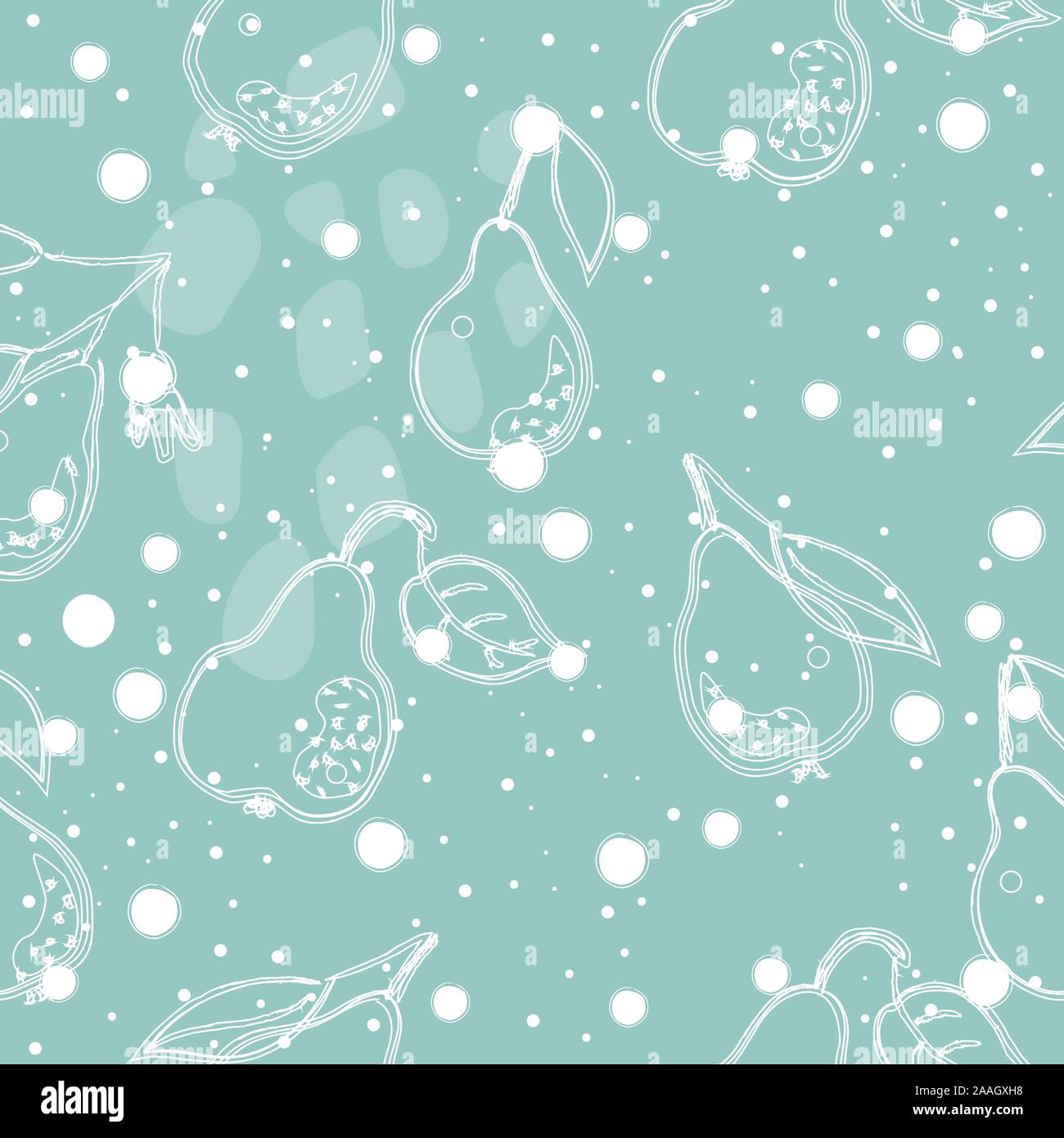 Seamless Pattern with Pears. Scandinavian Style. Vector Illustration Stock Vector