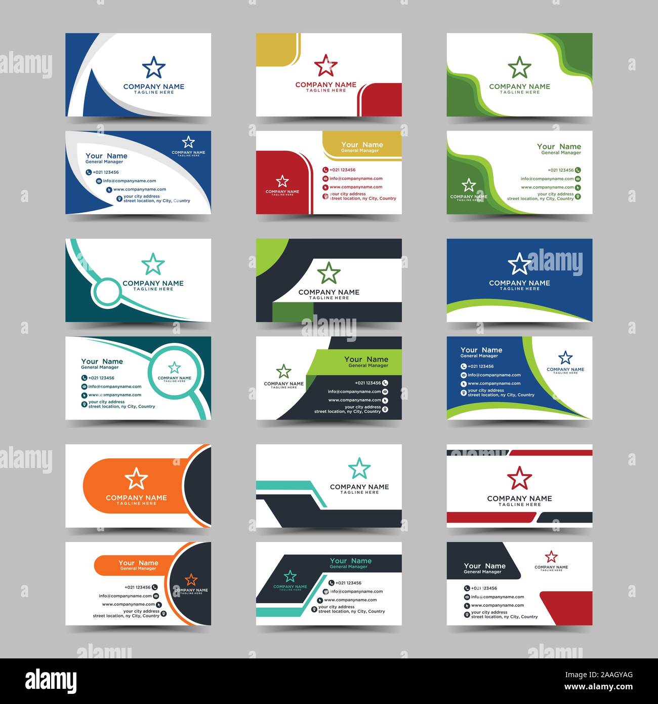 Collection of business card design Stock Vector Image & Art - Alamy