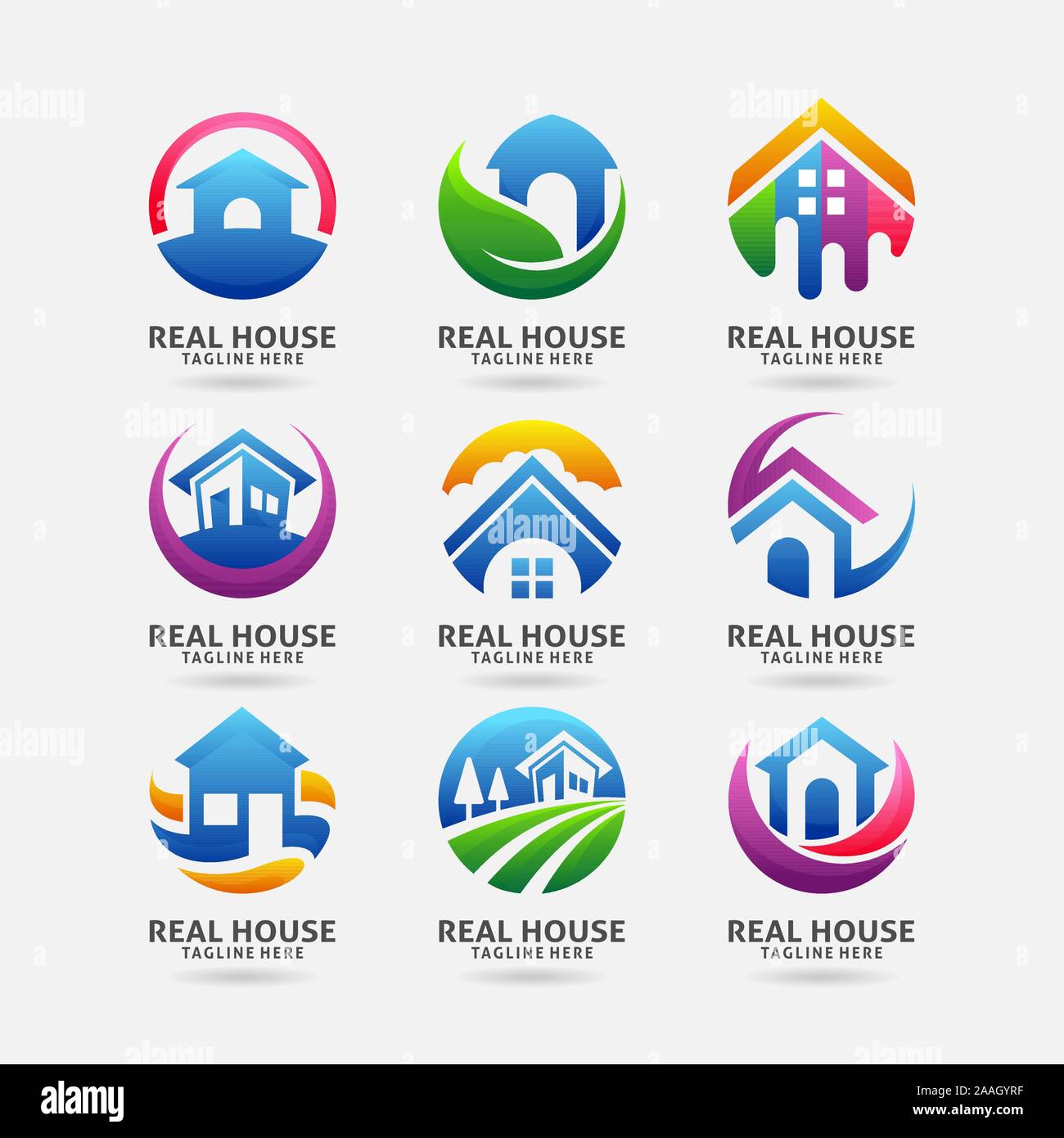 Collection Of Circle House Logo Design Stock Vector Image Art Alamy