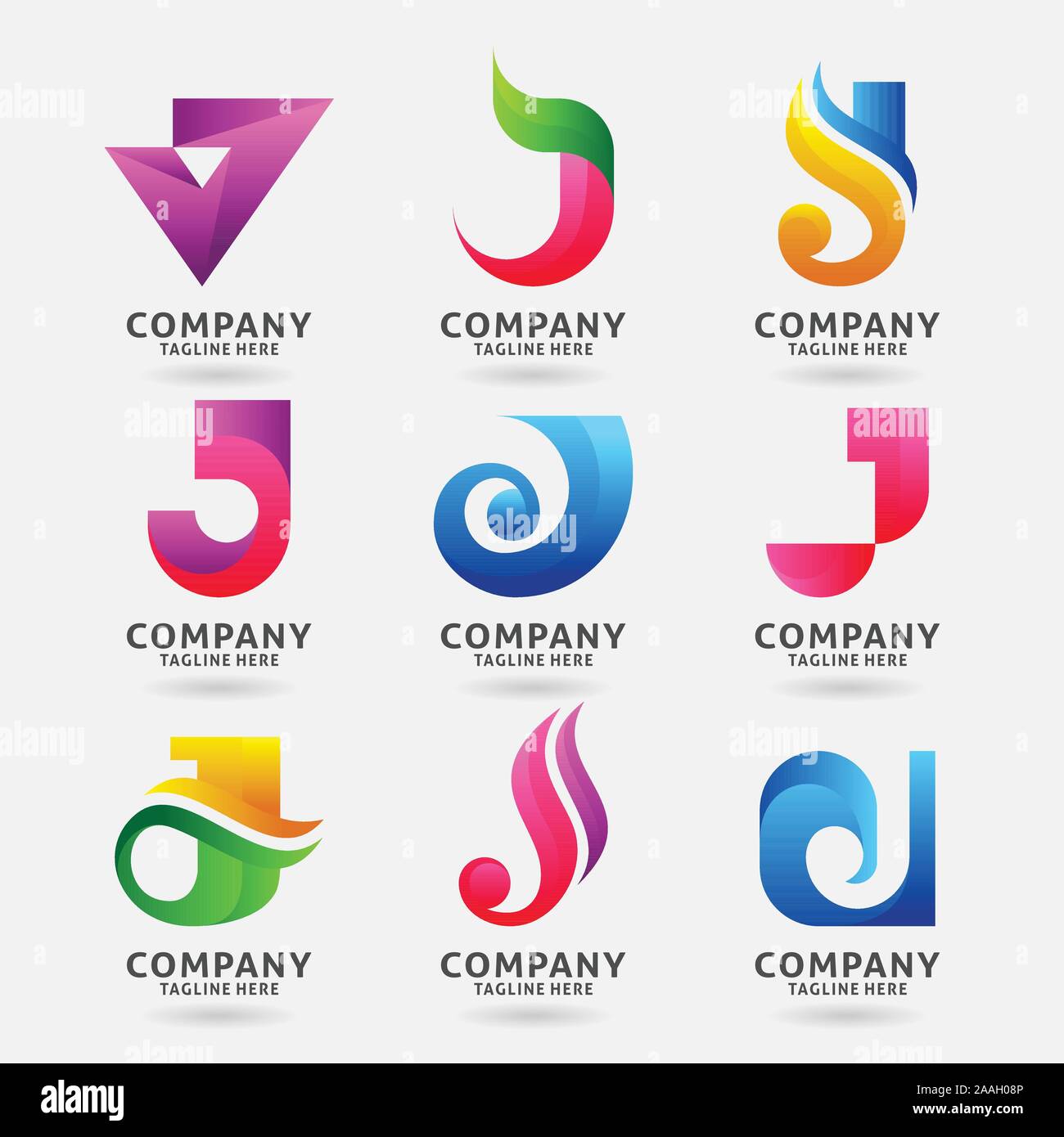 Collection Of Letter J Modern Logo Design Stock Vector Image Art Alamy