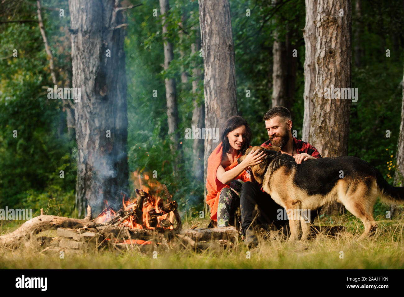 german shepherd hiking