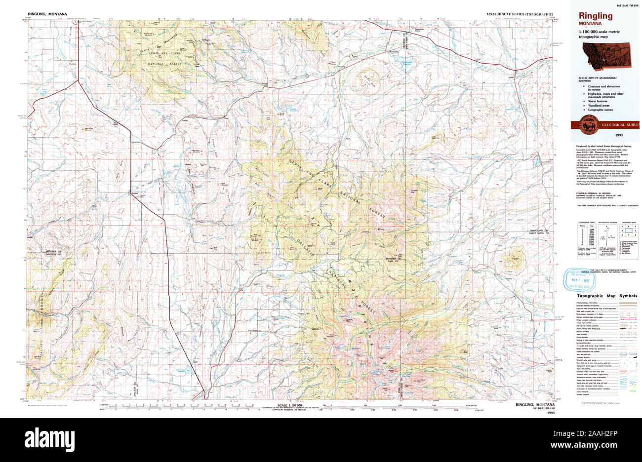 Ringling montana map hi-res stock photography and images - Alamy