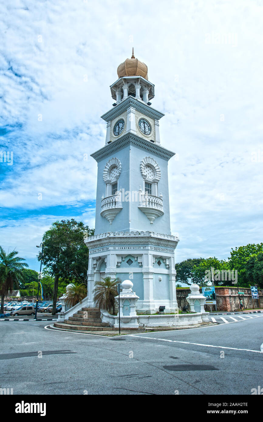 Queen Victoria Memorial Clock Tower, Penang, Malaysia Stock