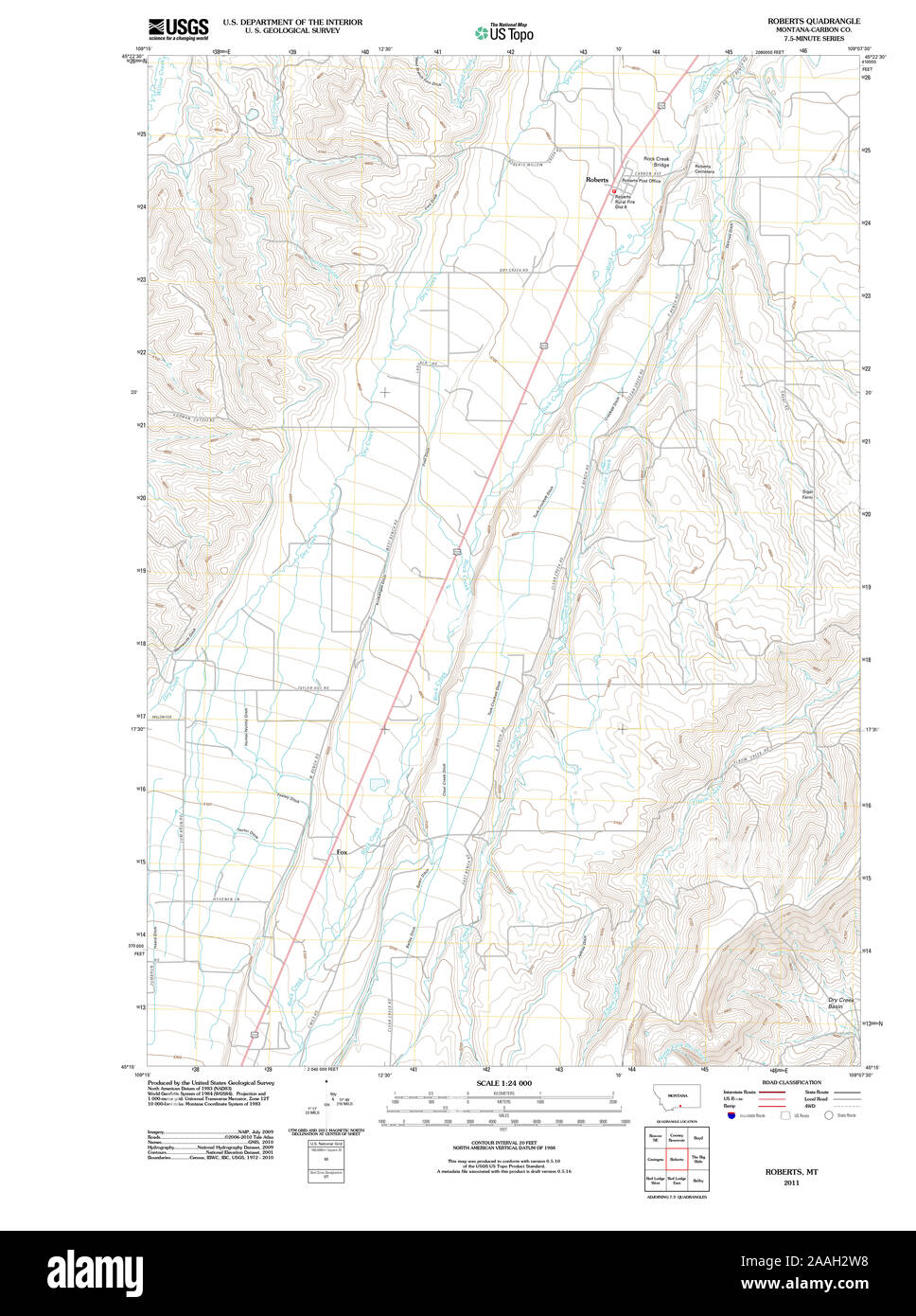 Map of roberts montana hi-res stock photography and images - Alamy