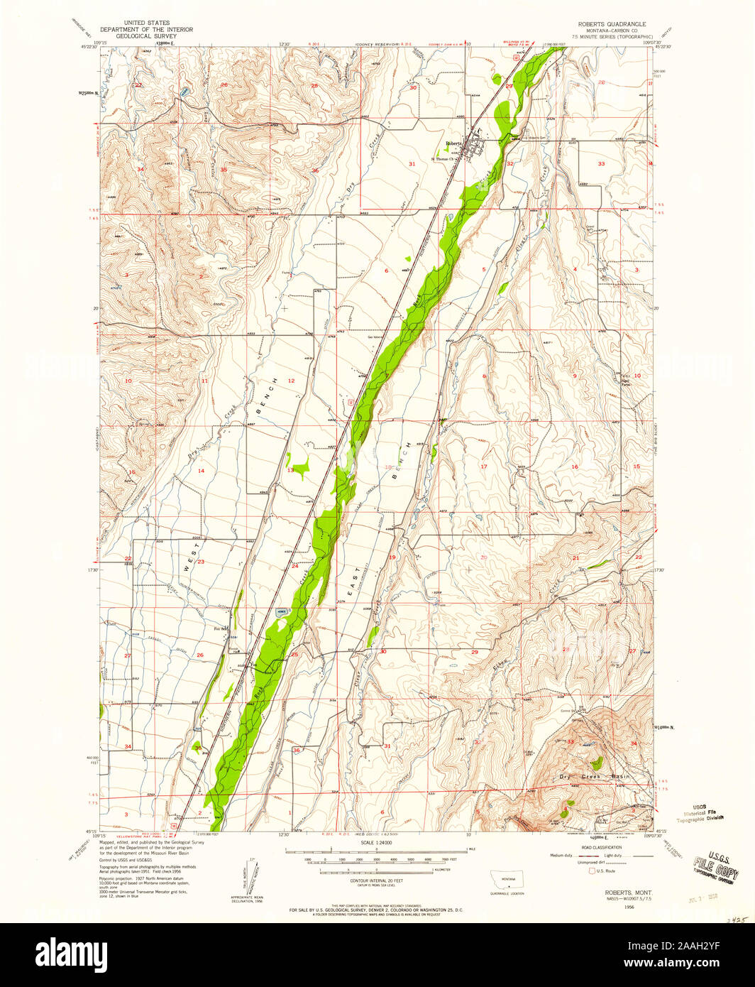 Map of roberts montana hires stock photography and images Alamy