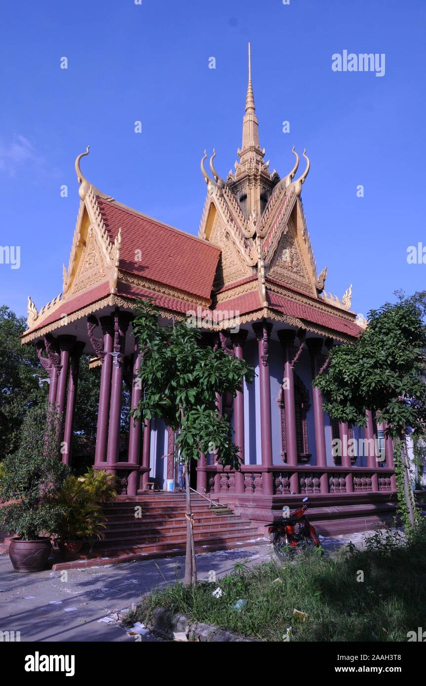 Wat Tuek Thla Pagoda, Phnom Penh, Cambodia, Indochina. © Kraig Lieb