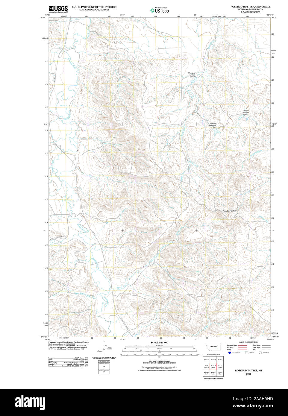 Map of rosebud montana hires stock photography and images Alamy