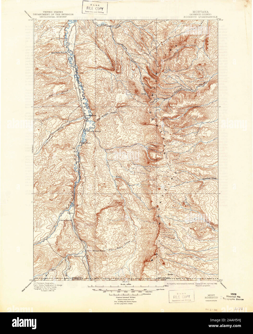 Map of rosebud hires stock photography and images Alamy