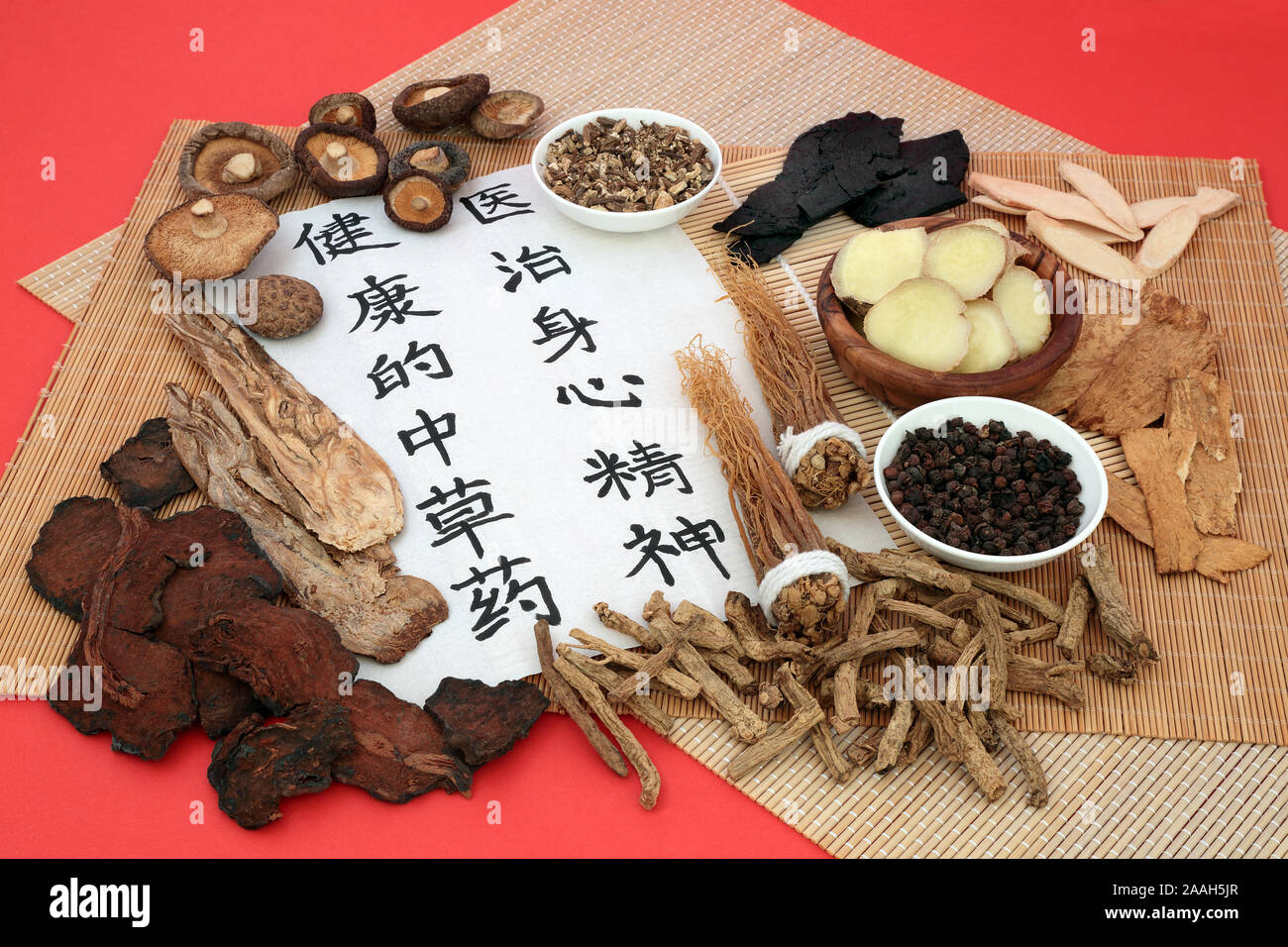 Traditional Chinese herbs used as a tonic in herbal medicine with