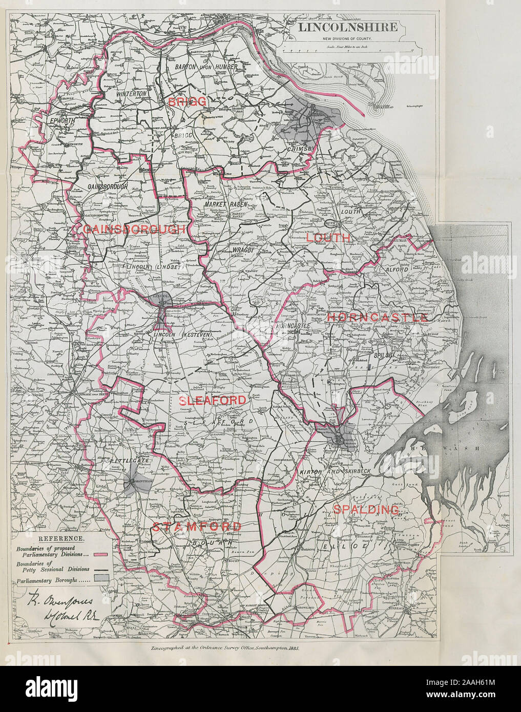 Lincolnshire Parliamentary Divisions. Sleaford. BOUNDARY COMMISSION