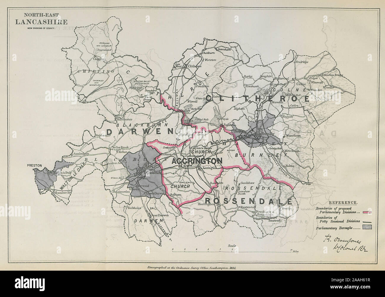 North East Lancashire Parliamentary Divisions. BOUNDARY COMMISSION 1885 ...