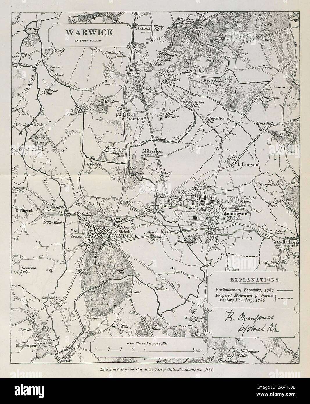 Map of leamington hires stock photography and images Alamy