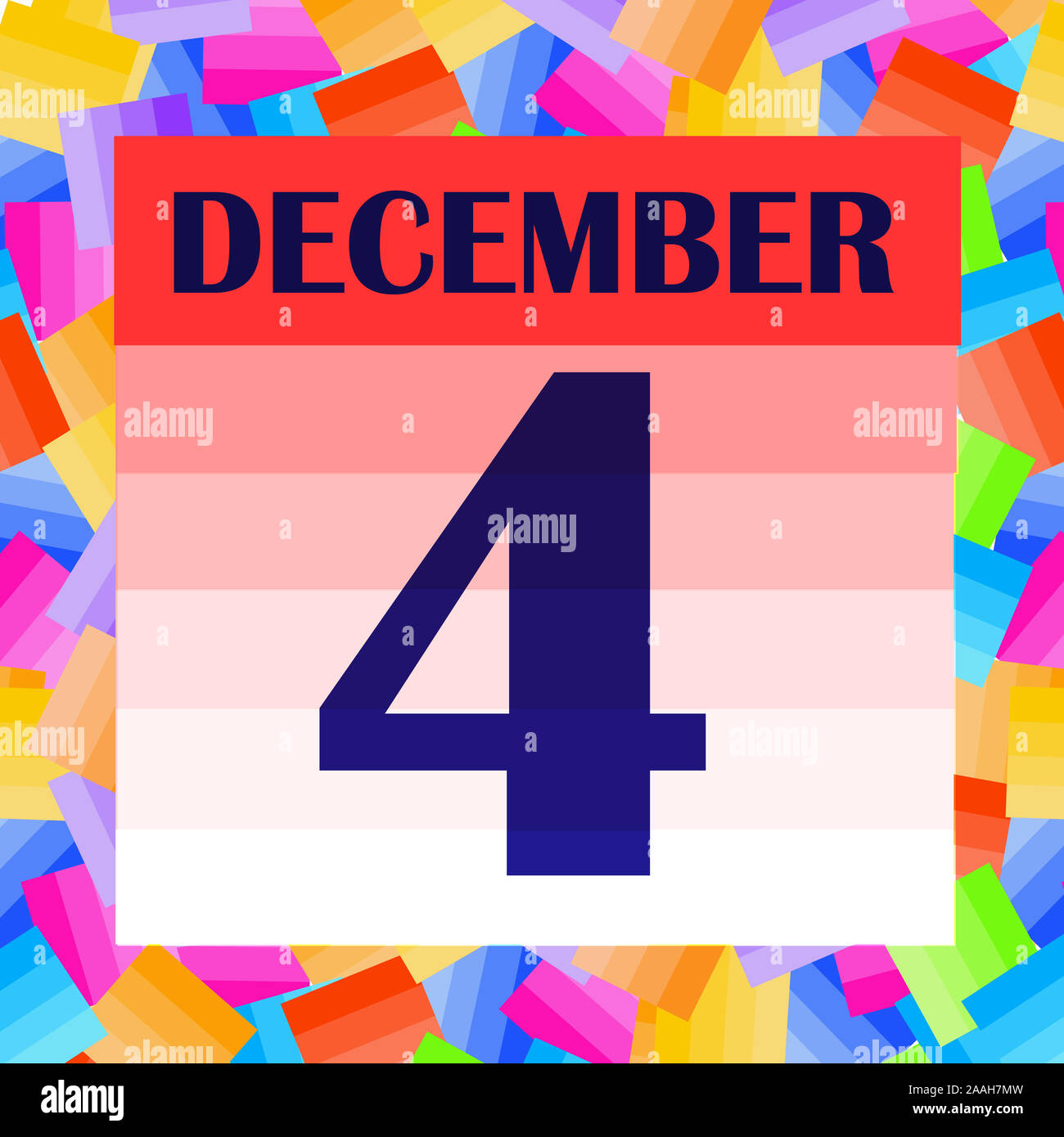 December 4 icon. For planning important day. Banner for holidays and ...
