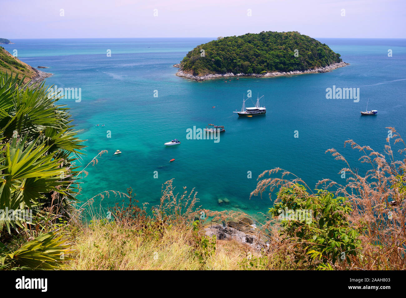 Blick vom Black Rock viewpoint, Phuket,  Thailand Stock Photo