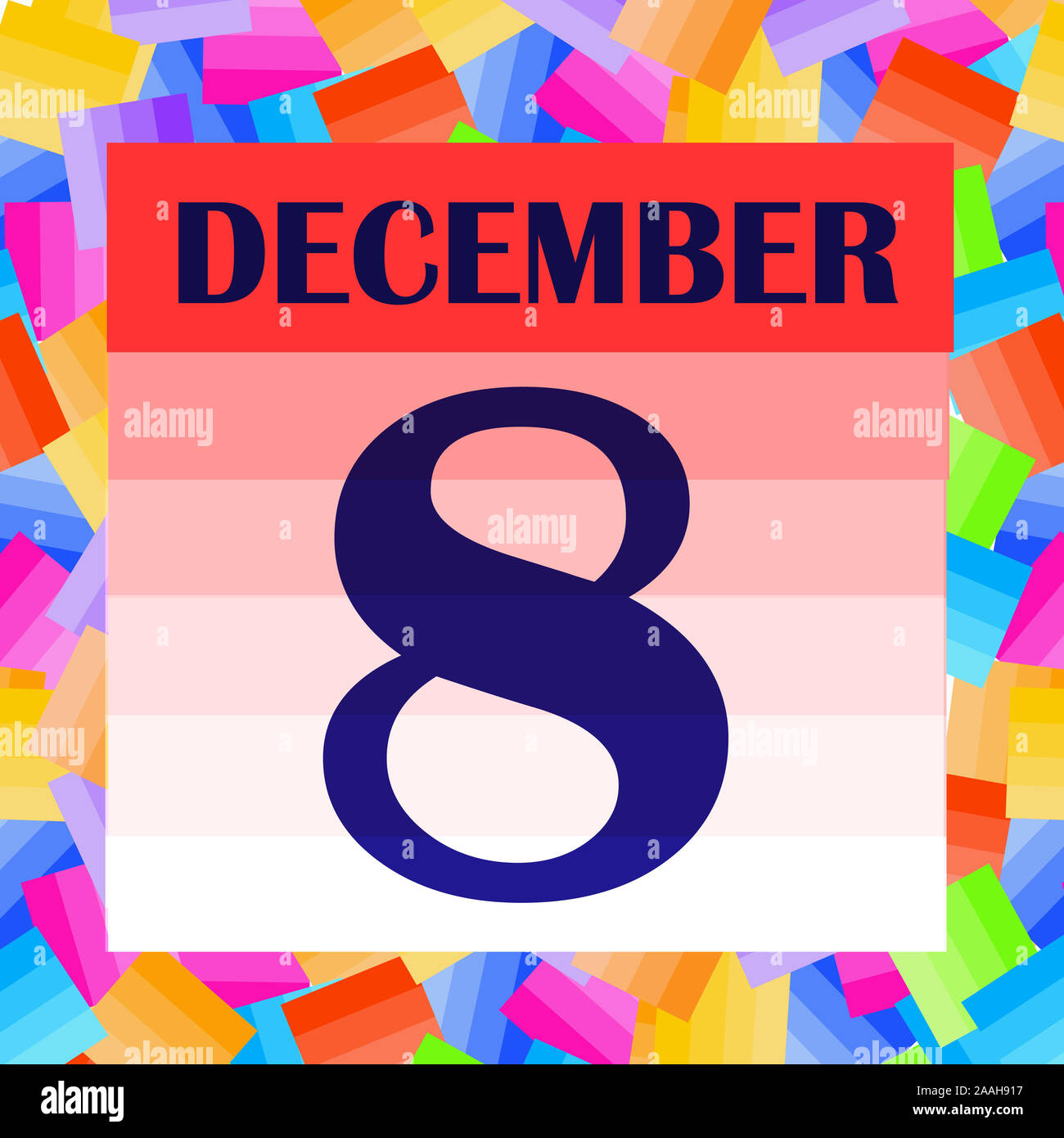 December 8 icon. For planning important day. Banner for holidays and