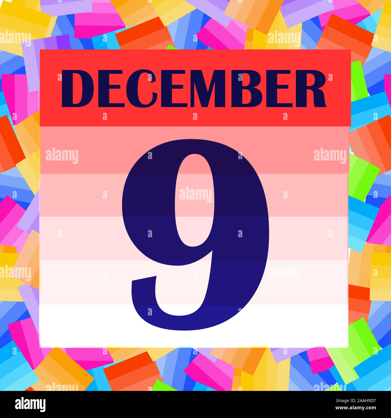 December 9 Icon For Planning Important Day Banner For Holidays And 