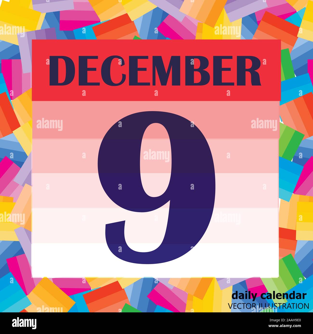 December 9 icon. For planning important day. Banner for holidays ...