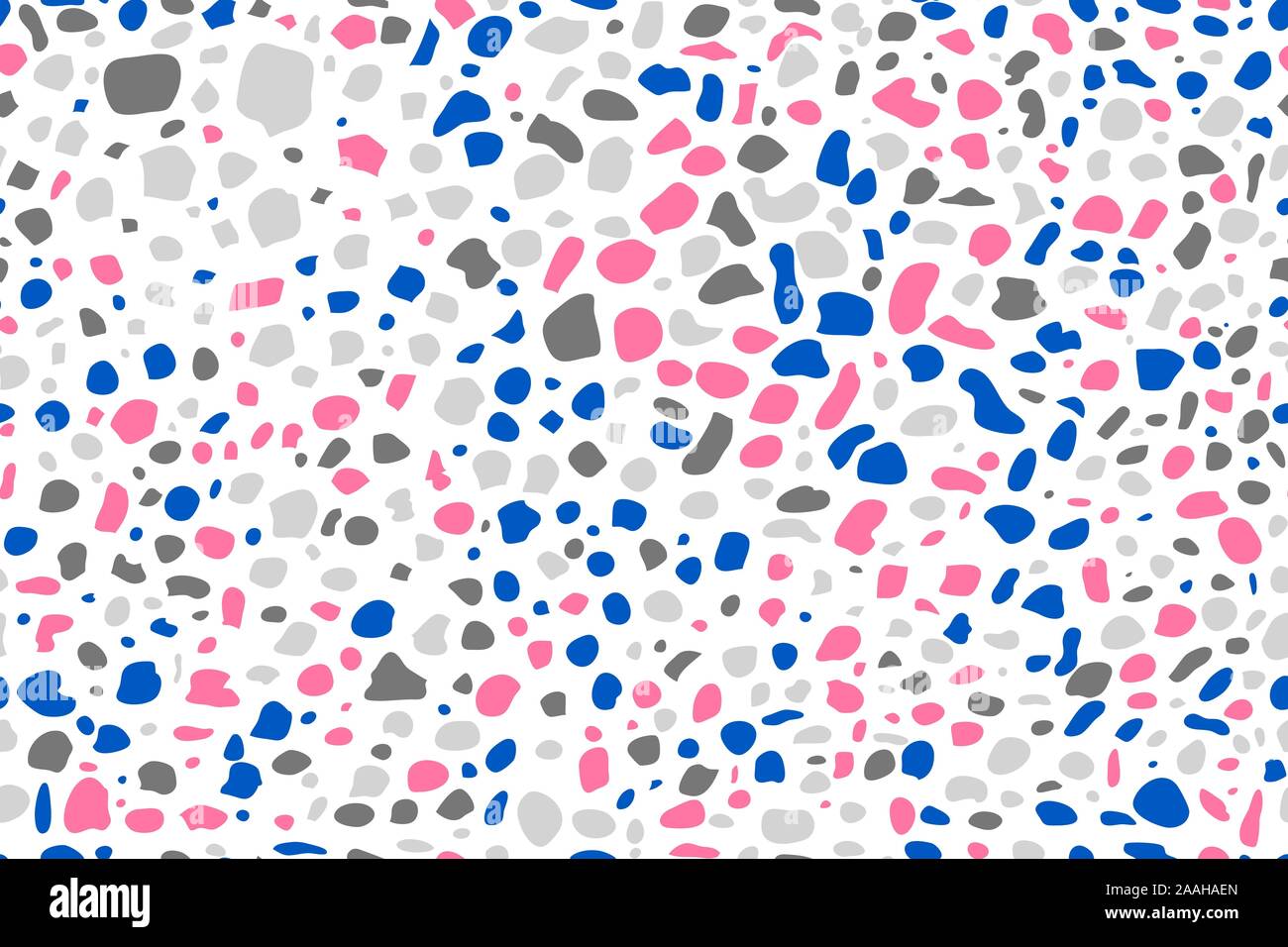 Terrazzo, seamless pattern, vector marble texture stone background Stock Vector