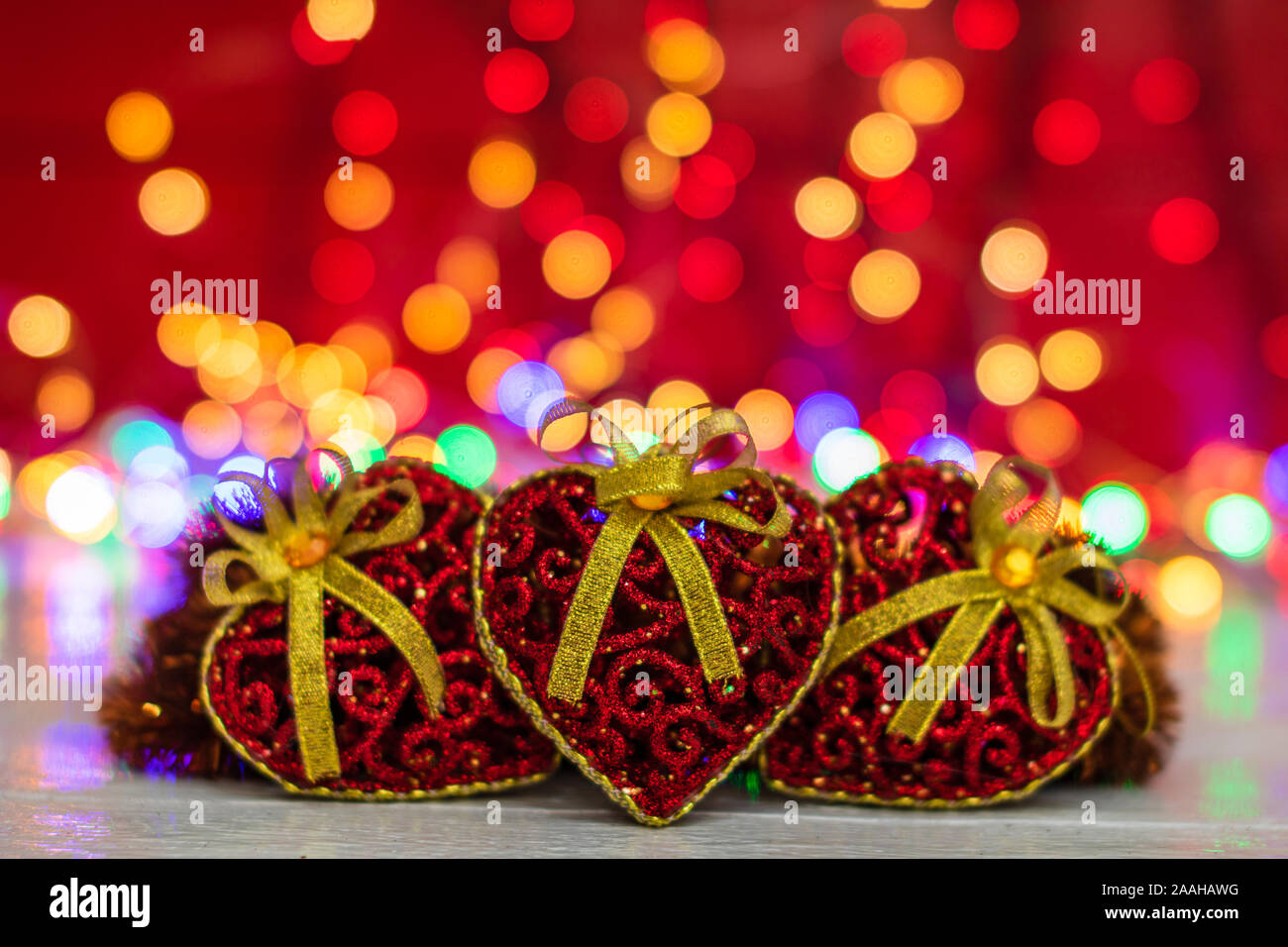 Glittery Heart Shaped Christmas Balls Christmas Decorations On
