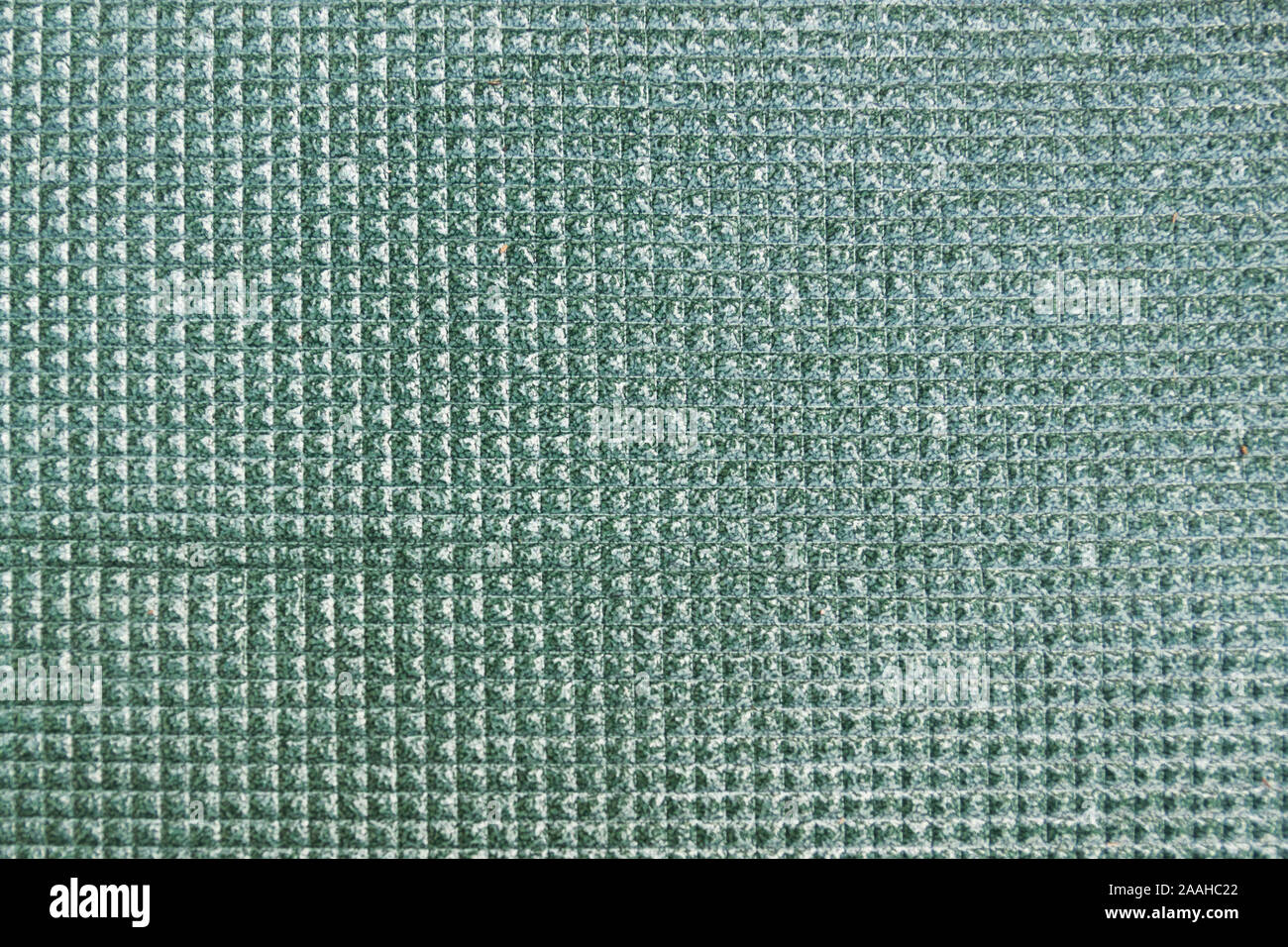 Green travel foam mat, flat background photo texture Stock Photo