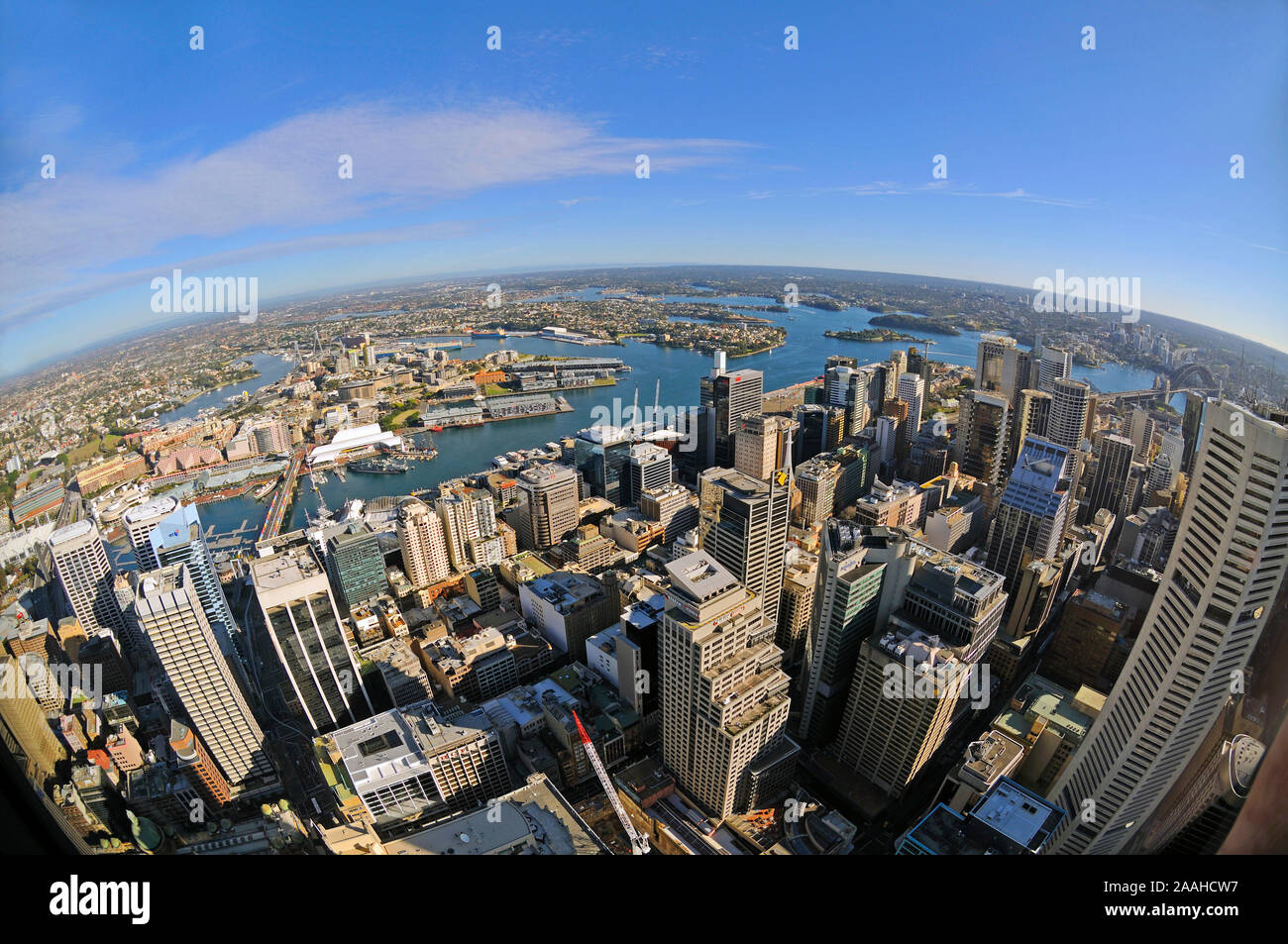 Blick ueber Sydney vom Sydney Tower Stock Photo