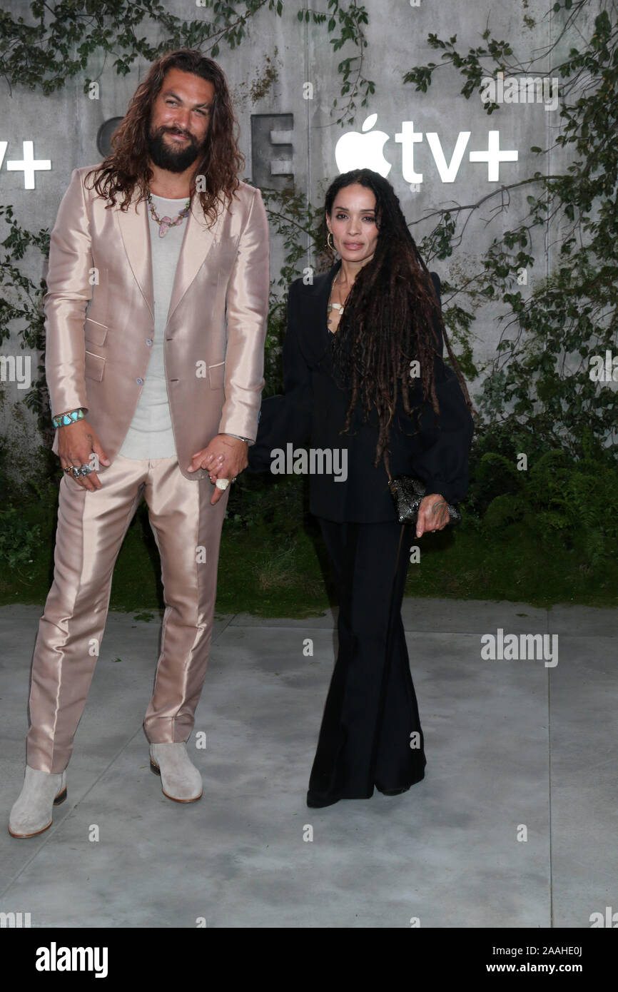 Apple TV+'s 'See' Premiere Screening at the Village Theater on October 21, 2019 in Westwood, CA Featuring: Jason Momoa, Lisa Bonet Where: Westwood, California, United States When: 22 Oct 2019 Credit: Nicky Nelson/WENN.com Stock Photo