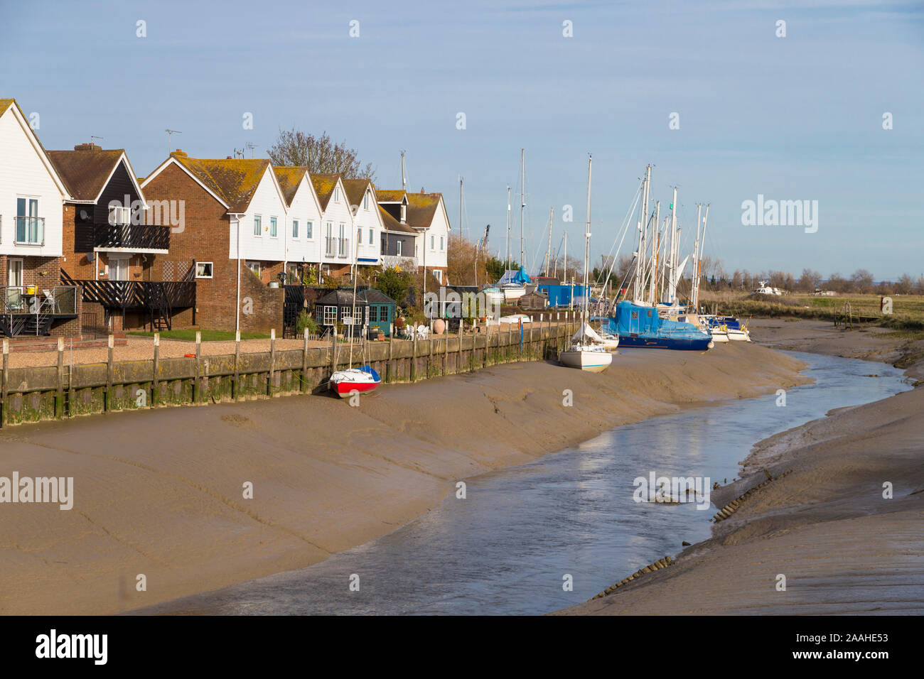 Riverside houses, river brede, rye, east sussex, uk Stock Photo Alamy