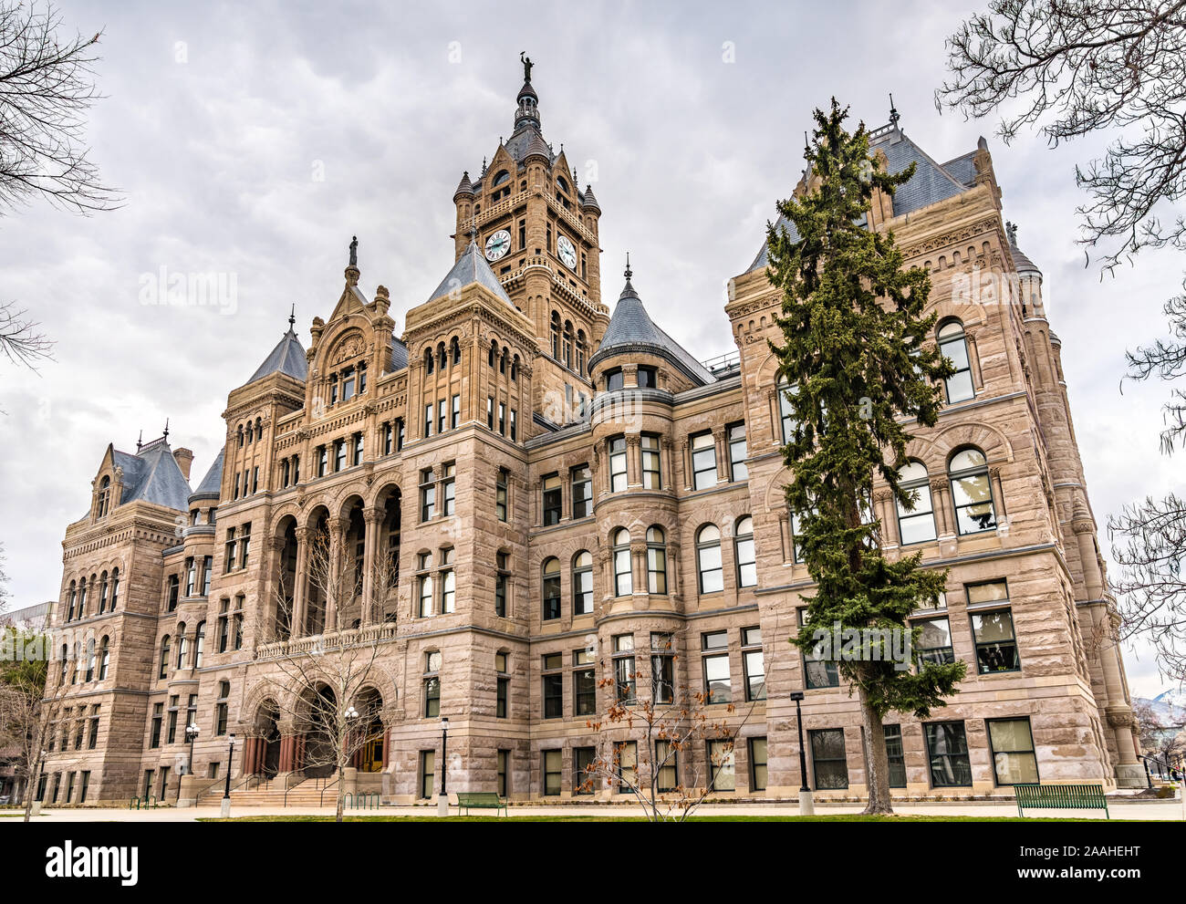 Salt Lake City and County Building in Utah Stock Photo